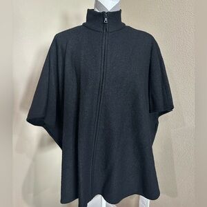 ANNE KLEIN Black Cape Coat, EUC!